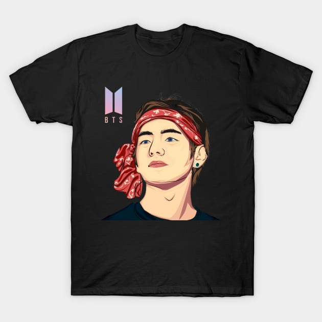 handsome kim taehyung bts T-Shirt by JARA